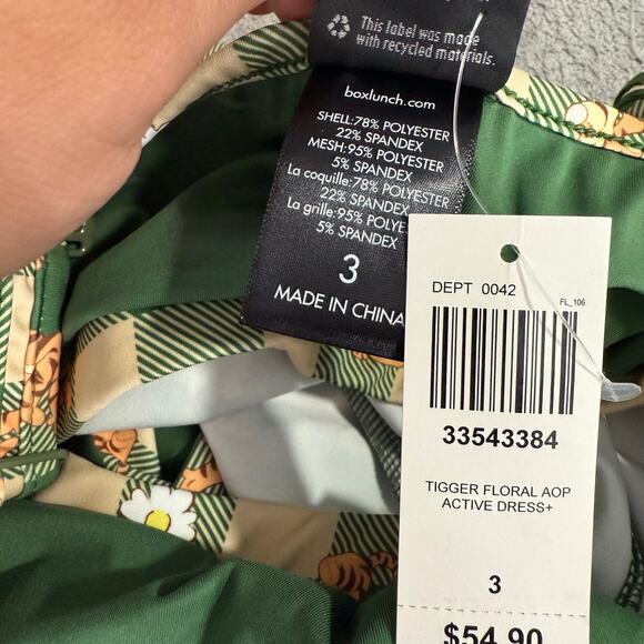 Disney Winnie the Pooh Tigger Floral Print Active Dress Plus Size 3 33543384 - Picture 6 of 6